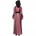 Designer umbrella abaya with sequins work- Puce Pink Designer umbrella abaya with sequins work- Puce Pink